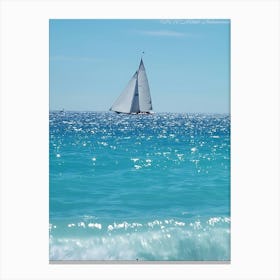 Sailboat On The Ocean 2 Canvas Print