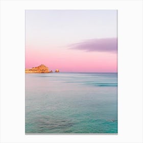Falesia Beach, Algarve, Portugal Pink Photography 1 Canvas Print