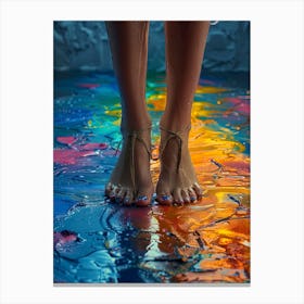 Of A Woman'S Feet Canvas Print