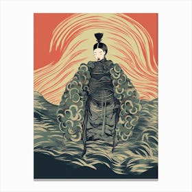 Female Samurai Onna Musha Illustration 16 Canvas Print
