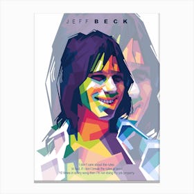 Jeff Beck Pop Art WPAP Canvas Print