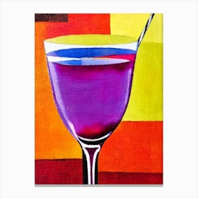 Singapore Sling Paul Klee Inspired Abstract Cocktail Poster Canvas Print