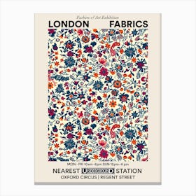 Poster Flower Parade London Fabrics Floral Pattern 1 Canvas Print