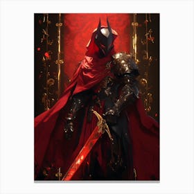 Knight With A Sword Canvas Print