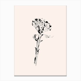 Monoprint Flower Canvas Print