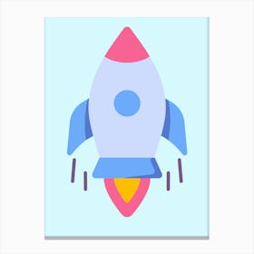 Rocket Ship Icon Canvas Print