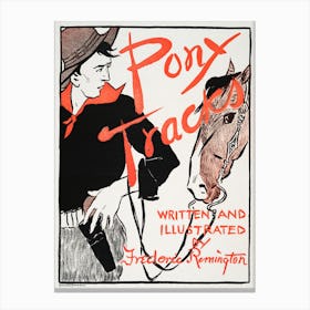 Pony Tracks (1895), Edward Penfield Canvas Print
