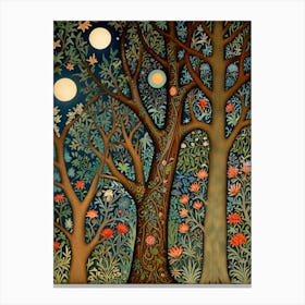 William Morris Moonlight In The Forest 154 Canvas Print