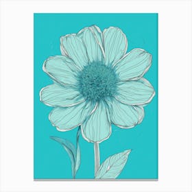 Blue Daisy Canvas Print