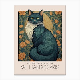 William Morris Majestic Cat Canvas Print