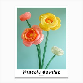 Dreamy Inflatable Flowers Poster Ranunculus 2 Canvas Print