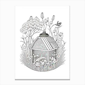 Beehive In A Garden 4 Vintage Canvas Print
