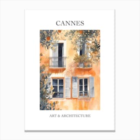 Cannes Travel And Architecture Poster 2 Canvas Print