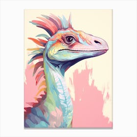 Colourful Dinosaur Troodon 1 Canvas Print