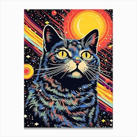 Astral Alleycats, Psychedelic Cats series Canvas Print