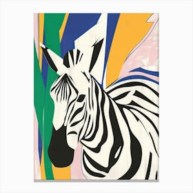 Zebra 4 Cut Out Collage Canvas Print