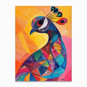 Absytact Geometric Peacock Canvas Print