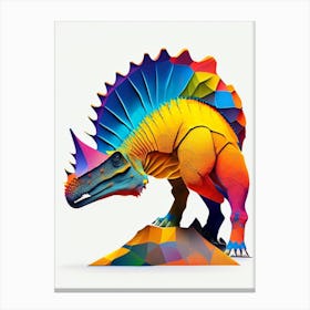 Protoceratops Primary Colours Dinosaur Canvas Print