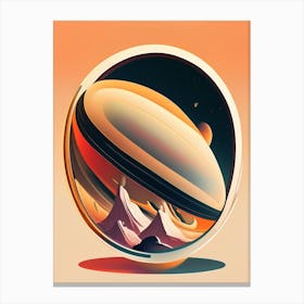 Saturn Comic Space Space Canvas Print