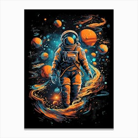 Astronaut In Space 13 Canvas Print