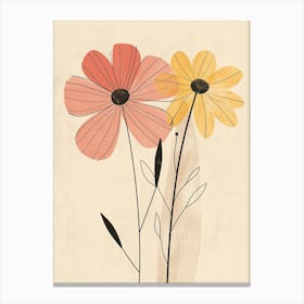 Jakarta Flower Market Boho Minimalist Style 1 Canvas Print