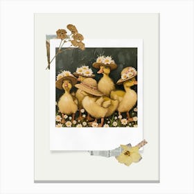 Scrapbook Ducklings Fairycore Painting 11 Canvas Print