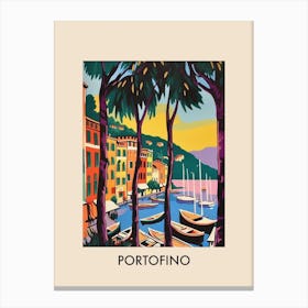 Portofino Italy 11 Vintage Travel Poster Canvas Print