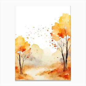 Cute Autumn Fall Scene 27 Canvas Print