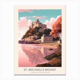 St Michael S Mount Cornwall United Kingdom Travel Poster Canvas Print
