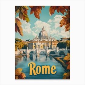 Aihrgdesign A Classic 1960s Travel Poster For Rome Showcasing Db5def4c 6b19 4ed5 A351 A41de44c4003 2 Canvas Print