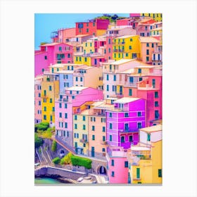 Cinqueterre, Italy Colourful View 2 Canvas Print