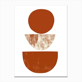 Terra Cotta Abstract Boho Contemporary Design Canvas Print