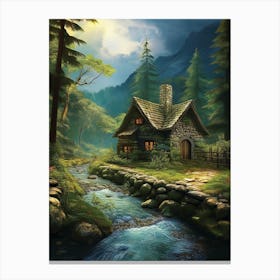 House In The Forest 1 Canvas Print