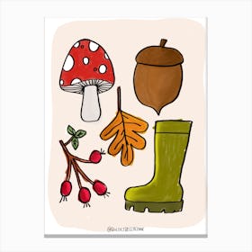 Autumn Illustration Canvas Print