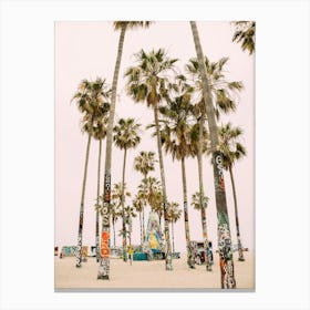 Venice Beach Palm Tree Graffiti Canvas Print