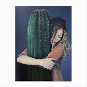 Cactus Hug Canvas Print