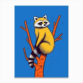 Orange Raccoon In A Tree  Canvas Print
