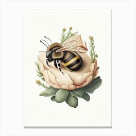 Hibernation Bee 3 Vintage Canvas Print