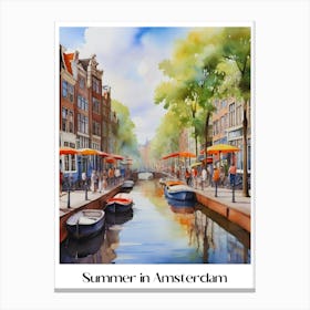 Summer in Amsterdam. 6 Canvas Print