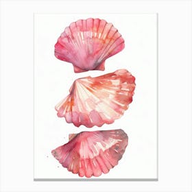 Watercolor Seashells Canvas Print