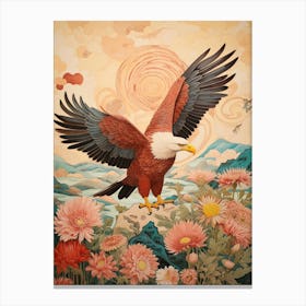 Bald Eagle 2 Detailed Bird Painting Canvas Print