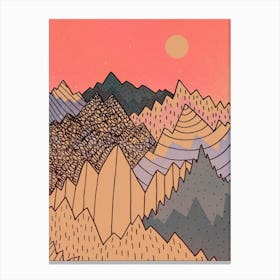 The Jagged Peaks Of Autumn Canvas Print