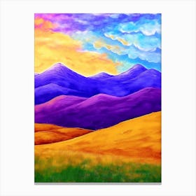 Sunset In The colorful Mountains Canvas Print