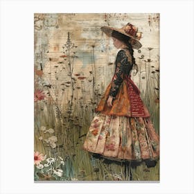 Girl In A Hat Canvas Print