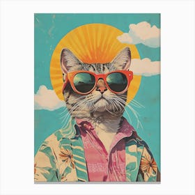 Hawaiian Cat Canvas Print