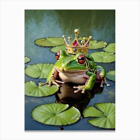 Frog With Crown Canvas Print