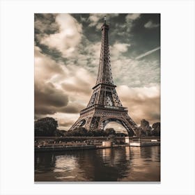 Eiffel Tower Paris France Oil Painting Style 8 Canvas Print