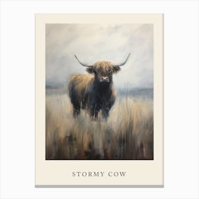 Stormy Cow Canvas Print