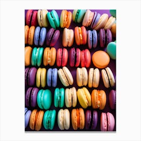 Colorful Macarons Canvas Print