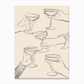 Cheers - Black Canvas Print